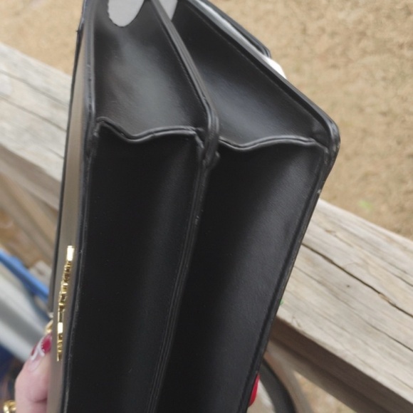 Betsey Johnson Black Mini Bag with Red Cherry Accents - Picture 6 of 7